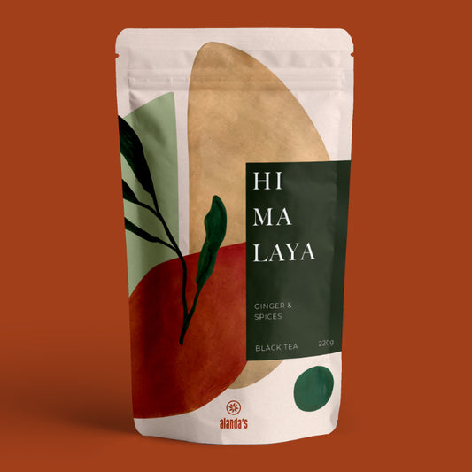 Alanda's Tea HIMALAYA Tee Nahaufnahme – Ingwer, Kardamom, Zimt, Nelken und Pfeffer lose