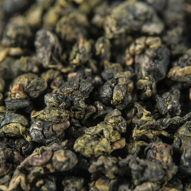 Lose Oolong Se Chung Teeblaetter von Alanda's – Halbfermentierter Blauer Tee Nahaufnahme Produktdetail Fujian China