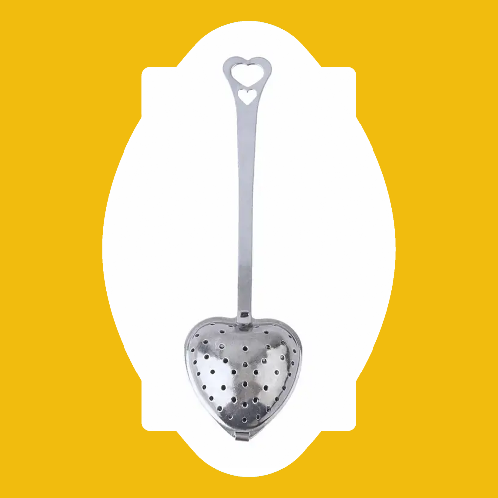 Herzförmiges Edelstahl-Teesieb für losen Tee von Alanda's Tea – Teefilter Geschenkidee