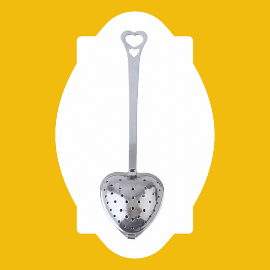 Herzförmiges Edelstahl-Teesieb für losen Tee von Alanda's Tea – Teefilter Geschenkidee