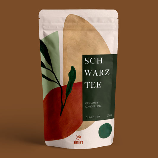 SCHWARZTEE von AlLoser Schwarztee von SCHWARZTEE – Ceylon & Darjeeling Teeblätter von Alandasandas – Ceylon & Darjeeling Schwarztee-Mischung in 220g Dose